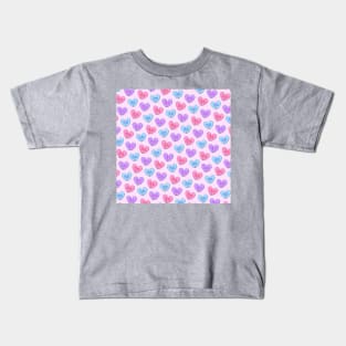 Broken Candy Hearts Pattern Kids T-Shirt